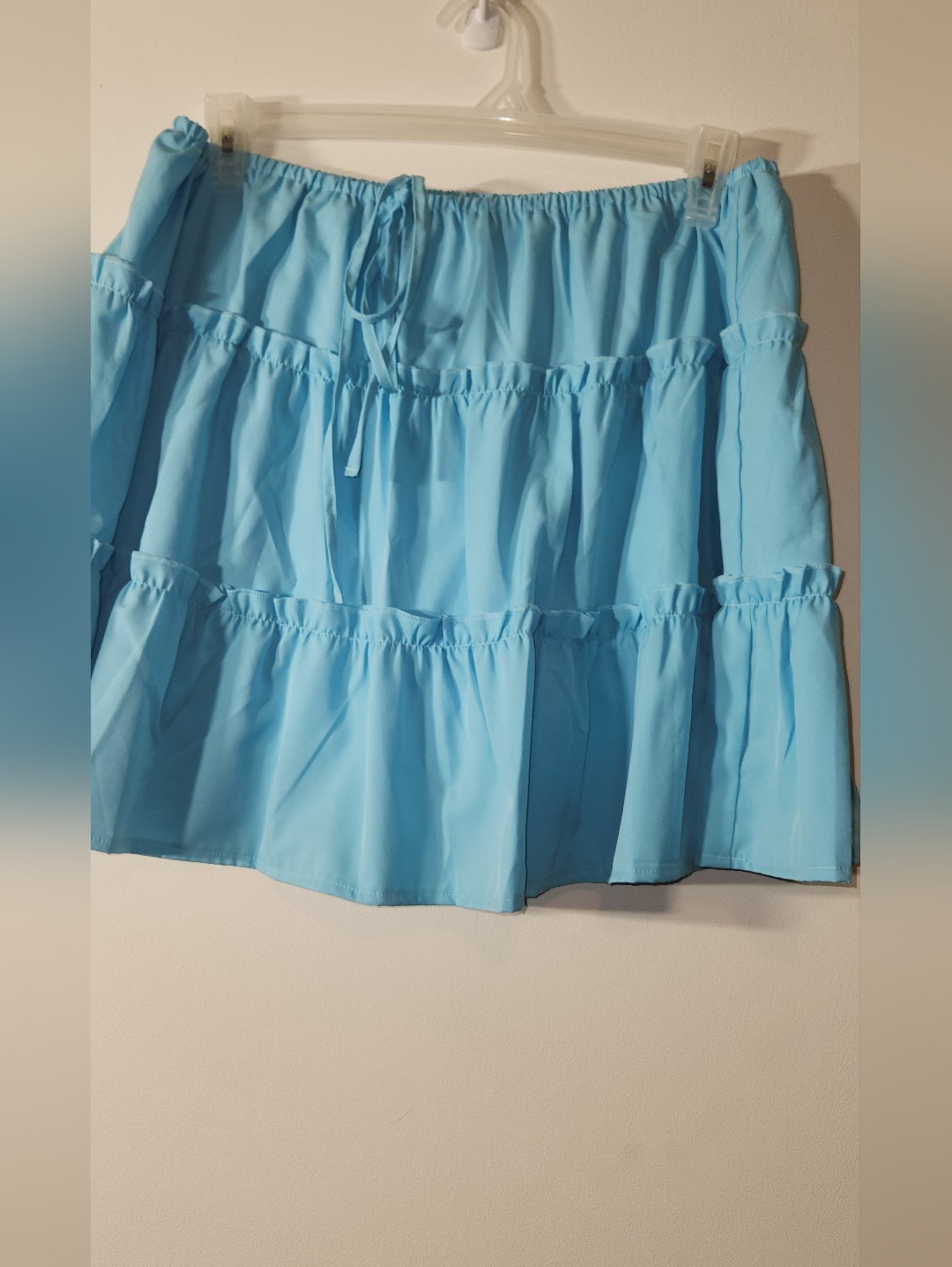 Light Blue Tiered Ruffle Skort 2xl